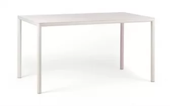 Beżowy stół ogrodowy aluminiowy z blatem hpl 140x80 pijave nardi