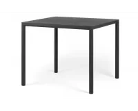 Antracyt stół ogrodowy aluminiowy z blatem hpl 90x90 pijave nardi
