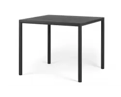 Antracyt stół ogrodowy aluminiowy z blatem hpl 90x90 pijave nardi