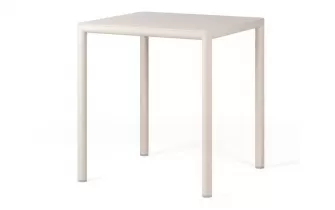 Bezowy stół ogrodowy aluminiowy z blatem hpl 70x70 pijave nardi