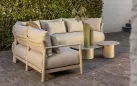 Beżowy narożnik ogrodowy luksusowy mykonos 4so