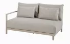 Podwójna sofa ogrodowa boczna z podłokietnikiem beżowa mykonos 4SO