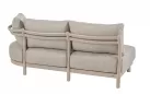 Trzyosobowa sofa ogrodowa modułowa beżowa aluminiowa mykonos z szezlongiem