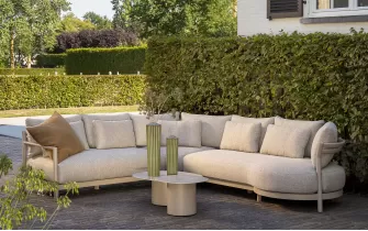 Beżowy narożnik ogrodowy luksusowy mykonos 4so