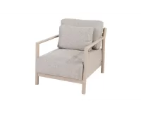 Wygodny beżowy fotel wypoczynkowy ogrodowe aluminiowe mykonos 4so