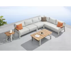 Narożnik ogrodowy modułowy beżowoszary visconti higold