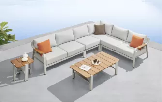 Narożnik ogrodowy modułowy beżowoszary visconti higold