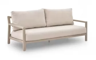 Beżowa aluminiowa sofa ogrodowa wypoczynkowa na taras OASIS
