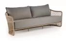 Elegancka sofa ogrodowa aluminiowa z grubymi poduszkami z punk krylik blendy w kolorze beżowym
