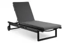 Aluminiowy luksusowy leżak ogrodowy w kolorze antracyt z materacem oasis
