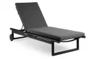 Aluminiowy luksusowy leżak ogrodowy w kolorze antracyt z materacem oasis