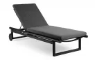 Aluminiowy luksusowy leżak ogrodowy w kolorze antracyt z materacem oasis