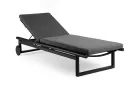 Aluminiowy luksusowy leżak ogrodowy w kolorze antracyt z materacem oasis