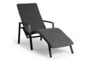 Bujany leżak aluminiowy ogrodowy wavę kolor grafitowy