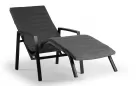 Bujany leżak aluminiowy ogrodowy wavę kolor grafitowy
