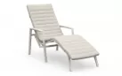 Bujany leżak aluminiowy ogrodowy wavę kolor kremowo biały