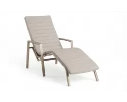 Bujany leżak aluminiowy ogrodowy wavę kolor beżowy