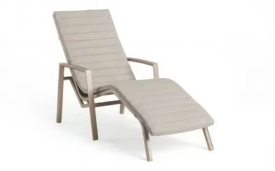 Bujany leżak aluminiowy ogrodowy wavę kolor beżowy