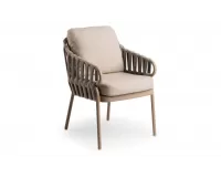 Luksusowe krzesło ogrodowe beżowe nuri z poduszkami olefin