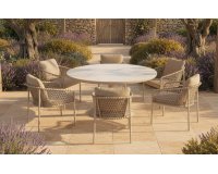 Szliście bo osobowe okrągły zestaw obiadowy na teraz w kolorze beżowym