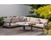 Duże aluminiowy narożnik ogrodowy ekskluzywny w kolorze taupe Everest