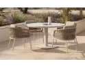 Zestaw stołowy ogrodowy dla 4 osób z okrągłym stołem giora d120 cm