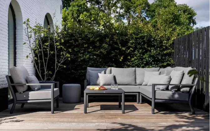 Aluminiowy narożnik ogrodowy grafitowy NUBA 