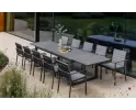 Zestaw stołowy ogrodowy grafitowy z rozkładanym stołem primavera 8-12 osób