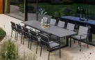 Zestaw stołowy ogrodowy grafitowy z rozkładanym stołem primavera 8-12 osób