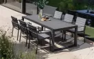 Zestaw stołowy ogrodowy grafitowy z rozkładanym stołem primavera 8-12 osób