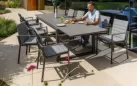 Zestaw stołowy ogrodowy grafitowy z rozkładanym stołem primavera 8-12 osób