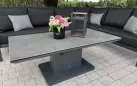 Aluminiowy stół ogrodowy z regulowaną wysokością z blatem ceramicznym luca antracyt