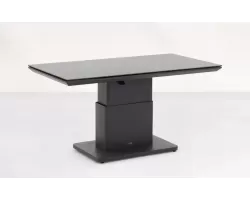 Aluminiowy stół ogrodowy z regulowaną wysokością z blatem ceramicznym luca antracyt