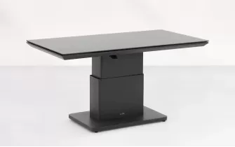 Aluminiowy stół ogrodowy z regulowaną wysokością z blatem ceramicznym luca antracyt