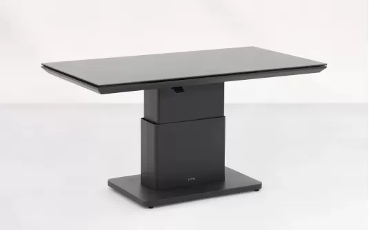 Aluminiowy stół ogrodowy z regulowaną wysokością z blatem ceramicznym luca antracyt
