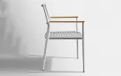 Białe sztaplowane krzesło ogrodowe aluminiowe bali higold