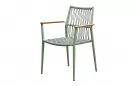 Zielone sztaplowane krzesło ogrodowe aluminiowe bali higold