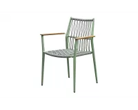 Zielone sztaplowane krzesło ogrodowe aluminiowe bali higold