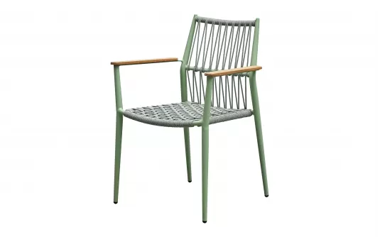 Zielone sztaplowane krzesło ogrodowe aluminiowe bali higold Zielone sztaplowane krzesło ogrodowe aluminiowe bali higold