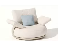 Fotel ogrodowy wypoczynkowy luksusowy jasnobeżowy calla higold