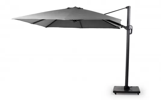 Parasole ogrodowe noga boczna 3 x 3 m antracytowa noga | poszycie jasnoszare DURAFLEX