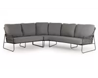 Grafitowy wysoki narożnik ogrodowy aluminiowe zrobiłem poduszkami rivera