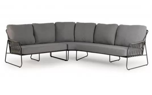 Grafitowy wysoki narożnik ogrodowy aluminiowe zrobiłem poduszkami rivera Grafitowy wysoki narożnik ogrodowy aluminiowe zrobiłem poduszkami rivera