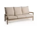 Wysoka sofa ogrodowa aluminiowa trzyosobowa beżowa Sevilla