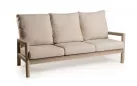 Wysoka sofa ogrodowa aluminiowa trzyosobowa beżowa Sevilla