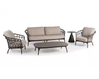 Luksusowy nowoczesny komplet wypoczynkowy z sofą 3os na taras MORETTI 