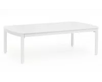 Biały aluminiowy stolik kawowy ogrodowy na 4 nogach Fenix bizzotto