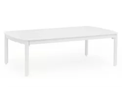 Biały aluminiowy stolik kawowy ogrodowy na 4 nogach Fenix bizzotto