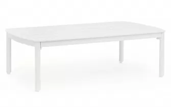 Biały aluminiowy stolik kawowy ogrodowy na 4 nogach Fenix bizzotto