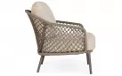Fotel wypoczynkowy ogrodowy w poduszkami corbetta bizzotto beżowe